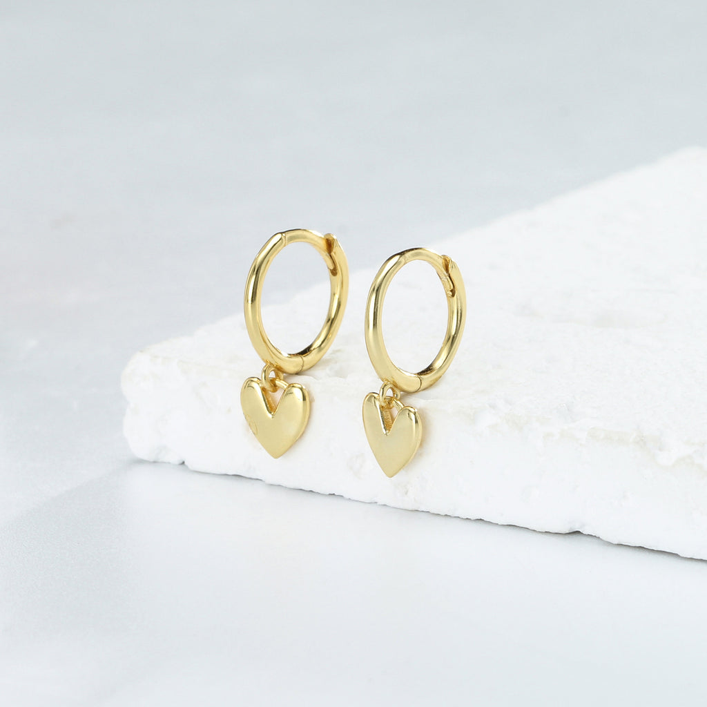 Amore Mini Heart Hoops