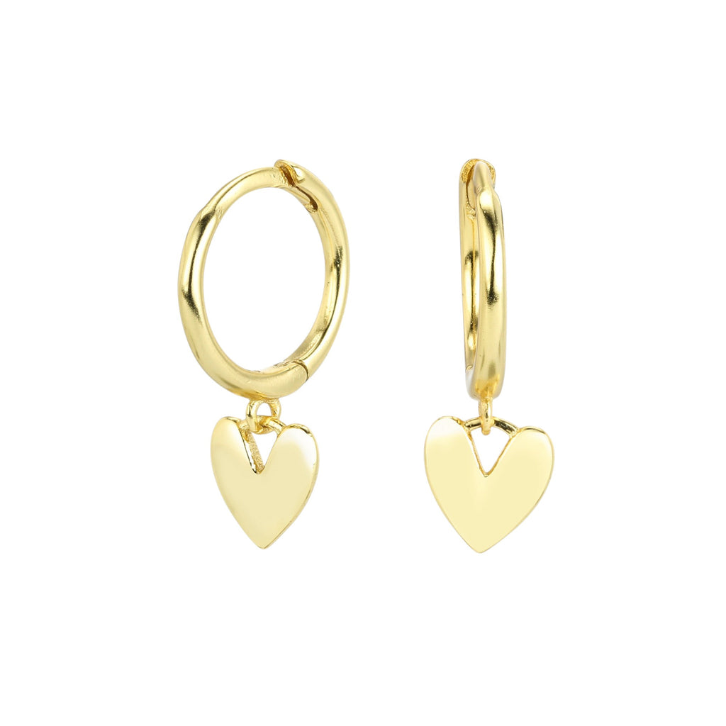 Amore Mini Heart Hoops
