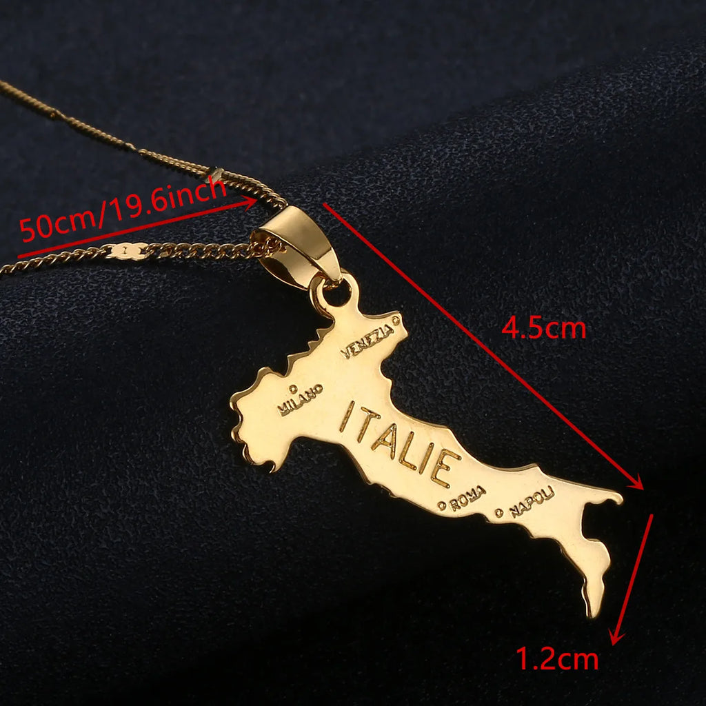 Italia Map Pendant Necklace – Italìe Edition.