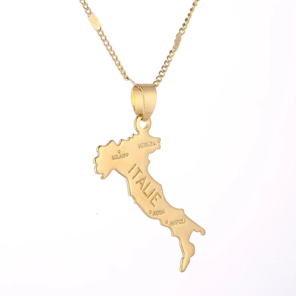 Italia Map Pendant Necklace – Italìe Edition.