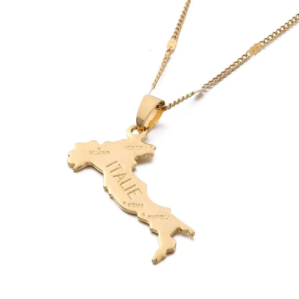Italia Map Pendant Necklace – Italìe Edition.