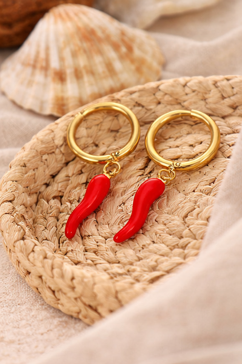 Cornicello Hoop Earrings
