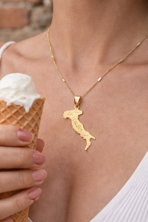 Italia Map Pendant Necklace – Italìe Edition.