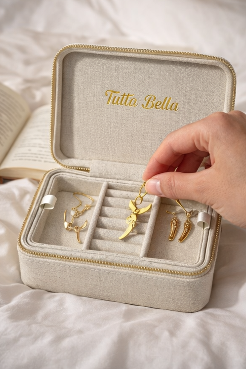 Cornicello Luxe Travel Jewellery Case