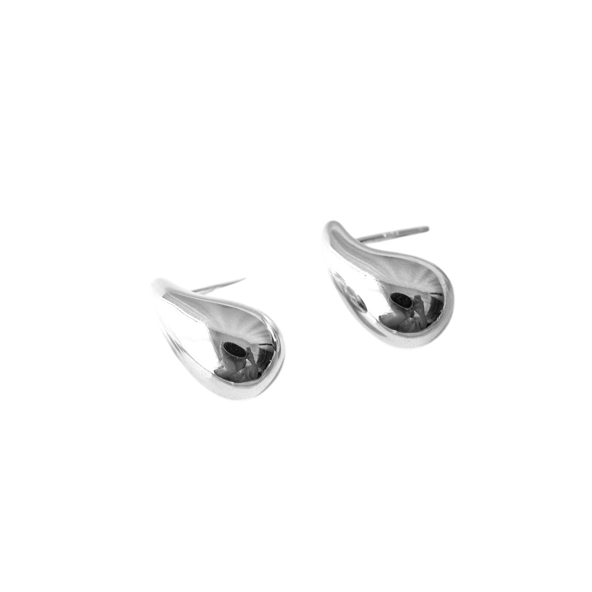 Luna Drop Studs Silver