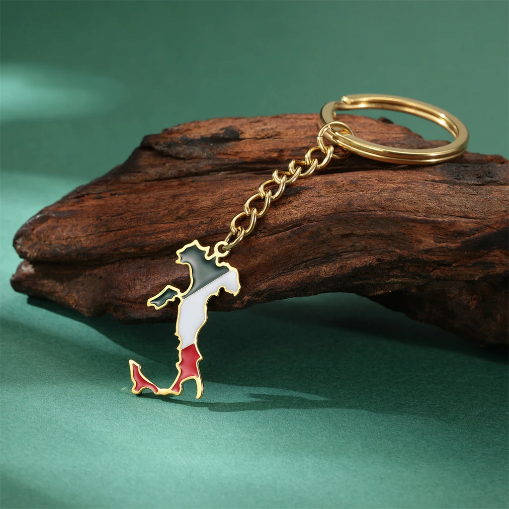 Italia Map Key Ring