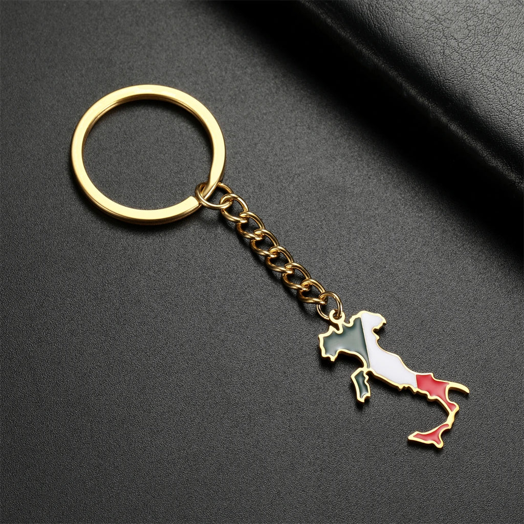 Italia Map Key Ring