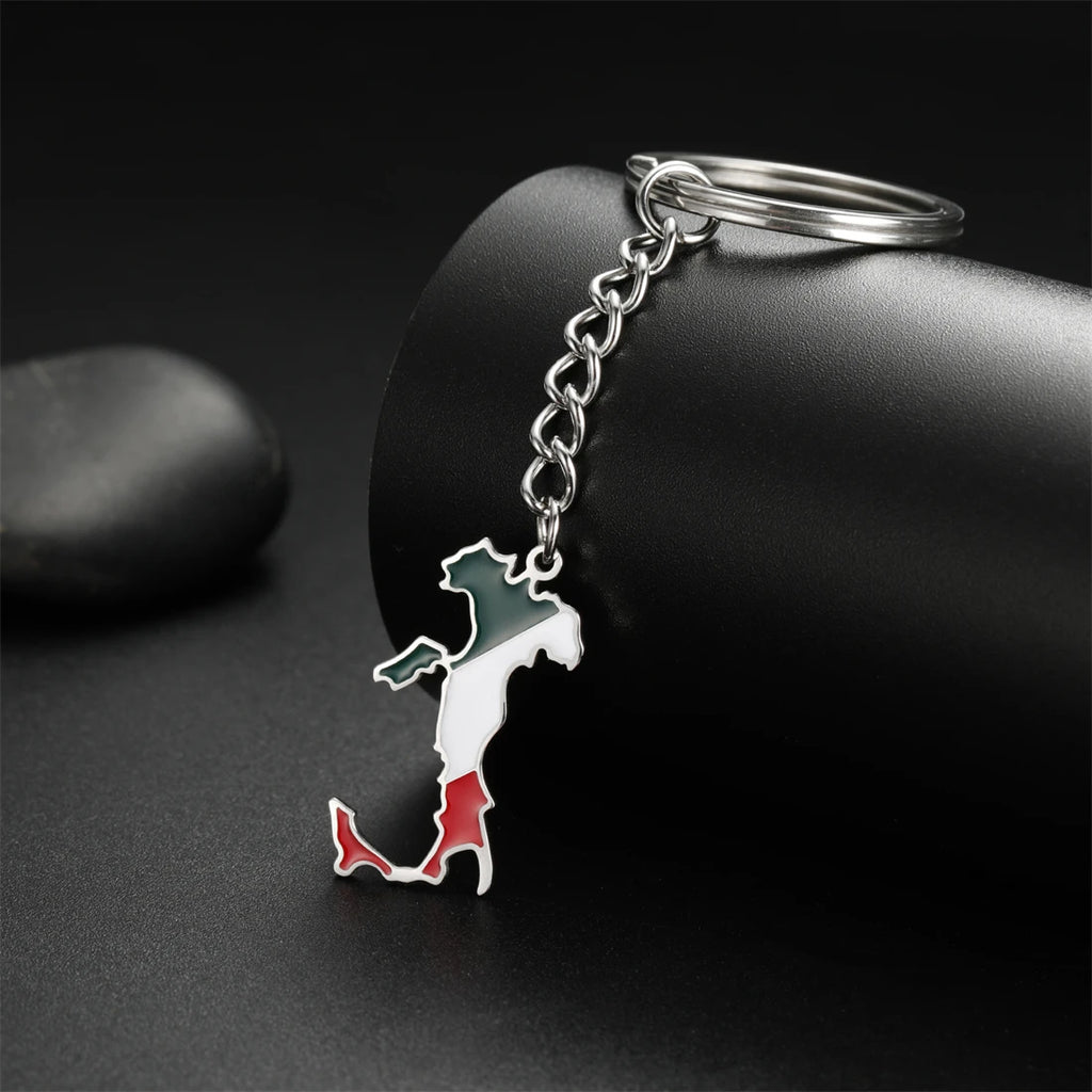 Italia Map Key Ring