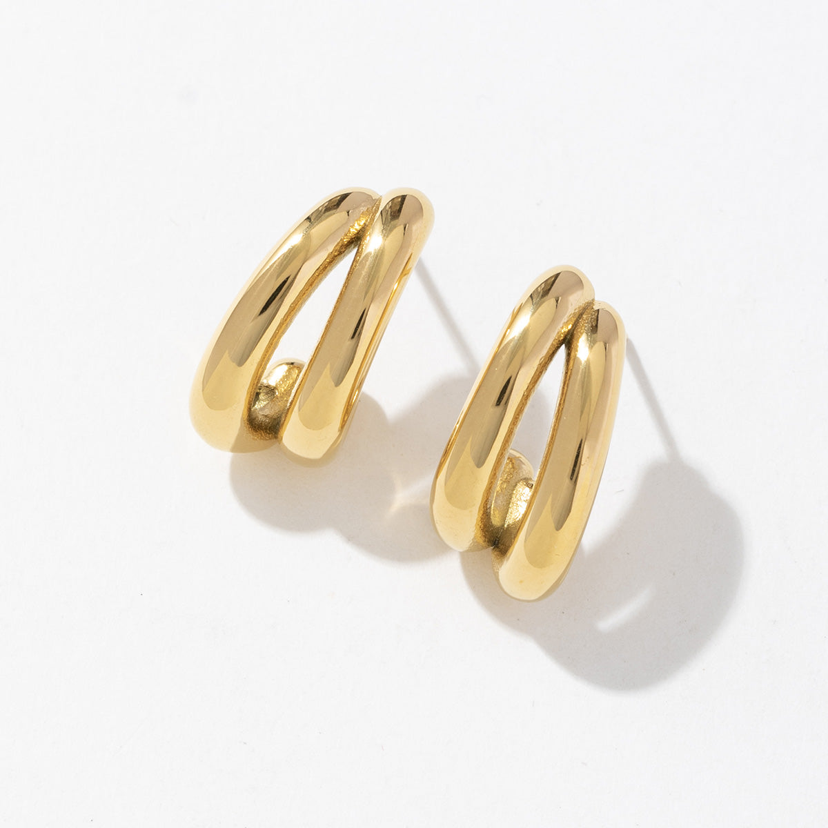 Gold Curved Hoops