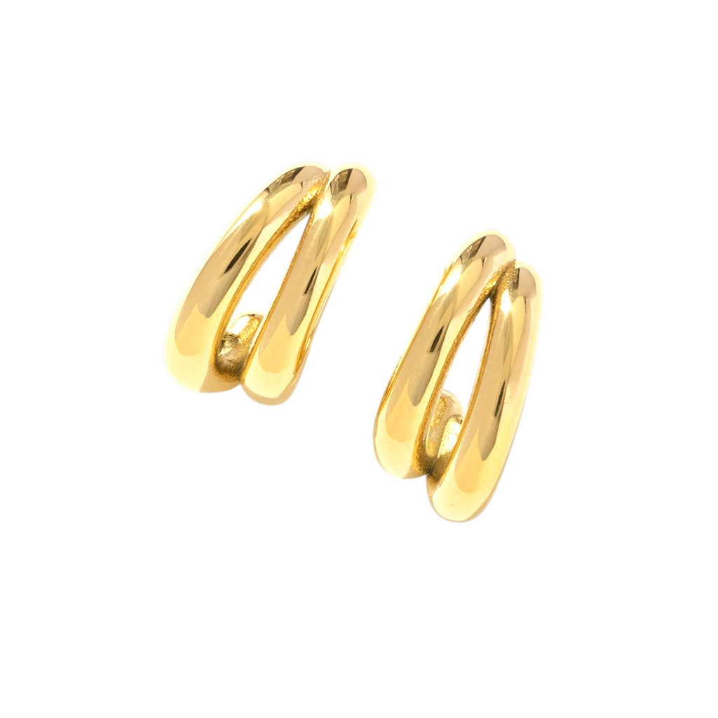 Gold Curved Hoops
