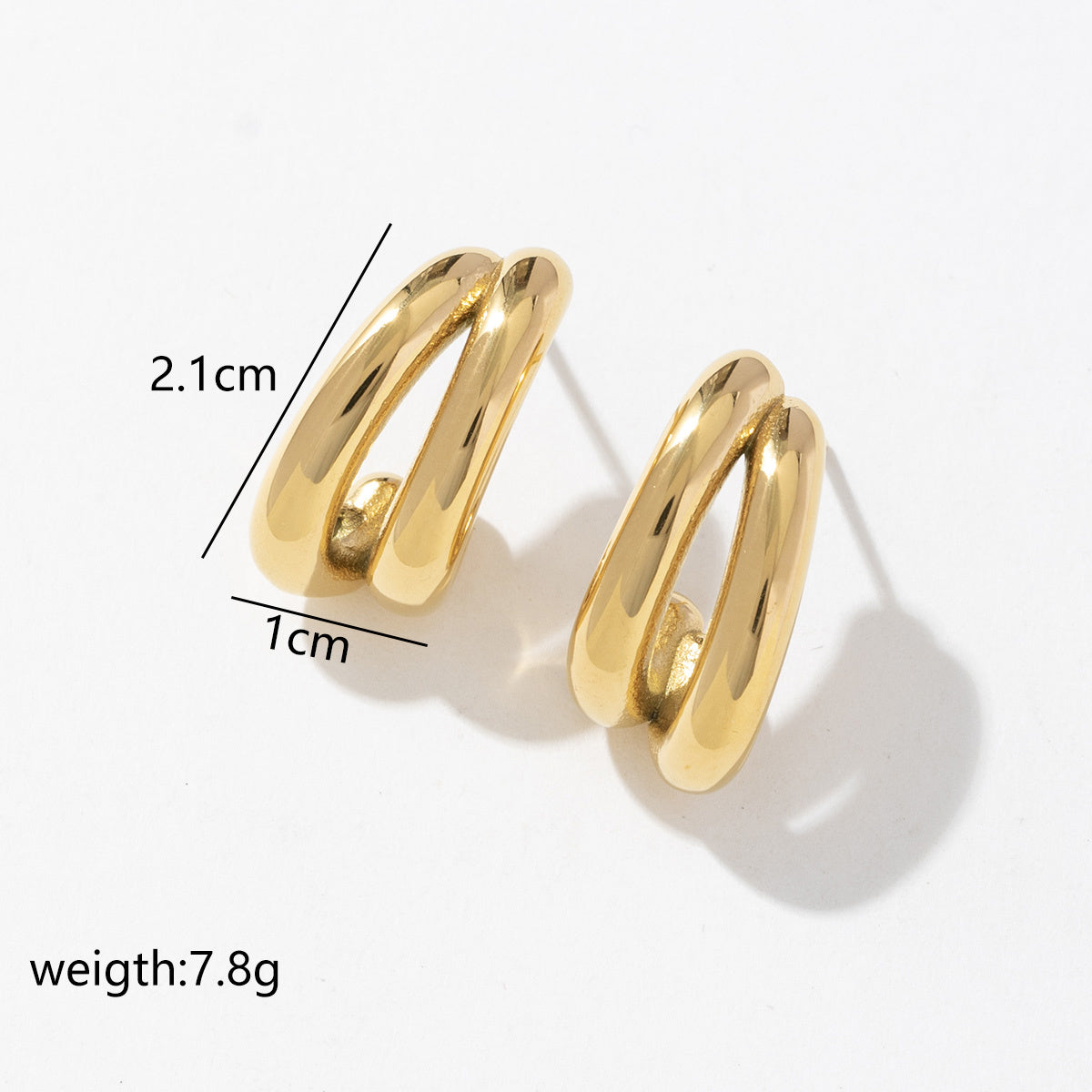 Gold Curved Hoops